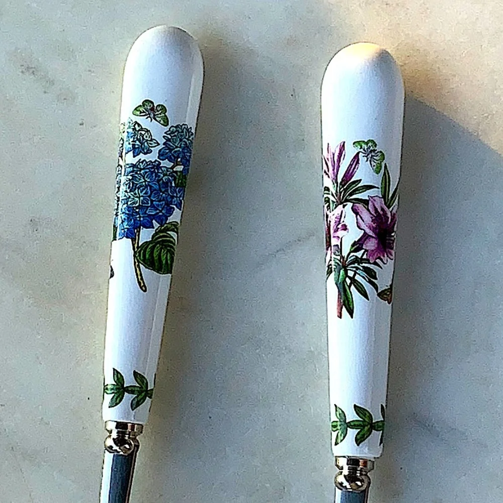 PORTMEIRION BOTANIC GARDENS SALAD SERVERS SET OF 2